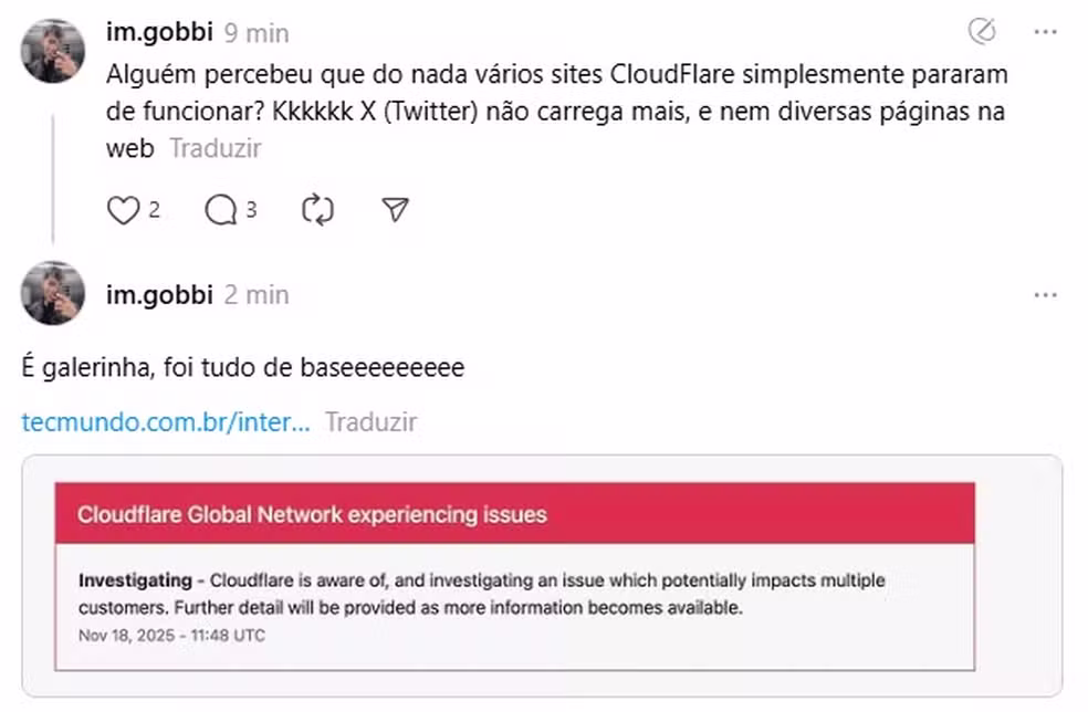 Falha global deixa grandes sites, como Amazon, ChatGPT e rede X, fora do ar 1 0aa4fb4f 2bd1 45c3 93a1 1ce4b3abc337 Página Press