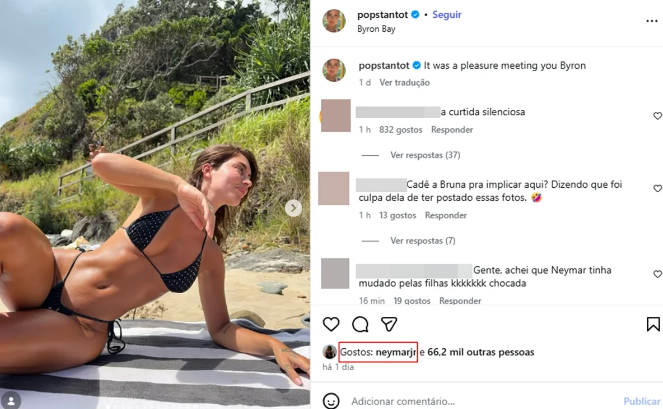 Curtida de Neymar em foto de influenciadora gera críticas nas redes sociais 1 4edccba8157f75e66103a7a049a6f02c Página Press