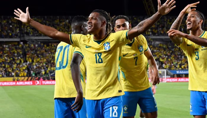 Danilo, do Brasil, comemora o seu gol na partida amistosa contra a Croácia
ANDRÉ DURÃO/ENQUADRAR/ESTADÃO CONTEÚDO - 31.03.2026
