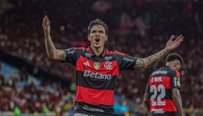 Pedro fez o gol que garantiu o triunfo do Flamengo contra o Vitória no Maracanã pela Copa do Brasil.
William Malta França/Estadão - 22.04.2026