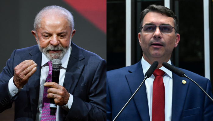 À esquerda, o presidente Luiz Inácio Lula da Silva (PT) e à direita, o senador Flávio Bolsonaro (PL)  • Foto 1: Estadão Conteúdo / Foto 2: Senado