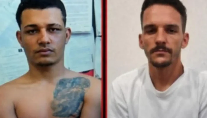 Eles foram identificados como Abner Fernando da Silva e Lucas Daniel Souza Aguiar. — Foto: Reprodução- Primeira Página